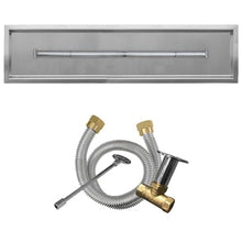Firegear Line of Fire Match Light Ignition Gas Fire Pit Burner Kit with Drop Pan, 72x6-Inch Pan, 69-Inch T Burner, Natural Gas (LOF-7206TMT-N)