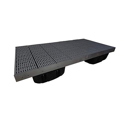 Patriot Docks Low Profile 4ft x 8ft Floating Dock Section Gray Polypropylene