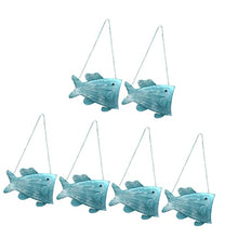 8 pcs Planter Fish Decoration Container Flowerpot Metal Creative Iron Shaped Flower Holder Pendant Wall Suspension Decor Arrangement Basket Art Hanging Wall-Mounted Rack (As Shownx3pcs 30X6CMx3pcs)