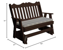 A & L Furniture Co. Royal English Recycled Plastic 5ft Glider Chair