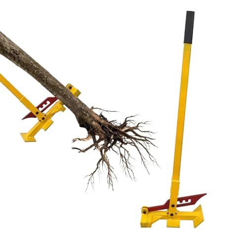 Gaommini Manual Root Remover Sapling Puller Tool Fully Uproots High-Leverage Tree Puller Tool Effort-Saving for Lawn/Yard/Garden, Adjustable Clamp
