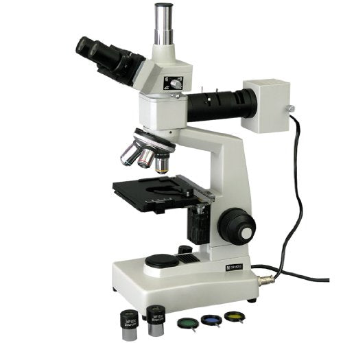 AmScope ME300T Trinocular Metallurgical Microscope 40X-400X Multicolor