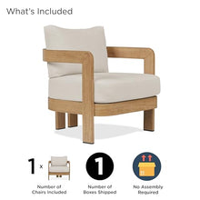 Real Flame Arlo Outdoor Patio Chair with Sunbrella Cushions, Outdoor Deep Seating Patio Chair, Powder Coated Aluminum, Weather and Sun Resistant