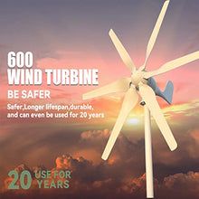 OLONETO Wind Turbine Generator Kit 12V 24V 48V 600w Horizontal 6 Blades Windmill with Mppt Charge Controller Home Wind Complementary for Home, RV, Hybrid Solar Wind System (Color : 600W, Size : 48V)