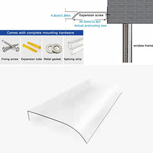 LIPJIA Broom and Mop Holder Outdoor Polycarbonate Door Canopy Awning 40x250cm UV Resistant Rain Cover Sun Shade Transparent and Windproof