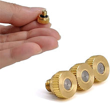 "MMBBOD 500Pcs Misting Nozzles Kit for Cooling System, Brass Mister Nozzles, Garden Water Mister, Fog Nozzles for Patio Outdoor Misting System (Size : 0.1mm)"