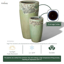 Emissary - Tall Round Pot Lg Reef/Spa 18x34 H