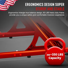 HARISON Heavy Duty Inversion Table for Back Pain Relief 350 LBS Capacity with 3D Memory Foam Black+Red