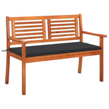 zuentd Solid Eucalyptus Wood Bench 47.2 Inch with Cushion