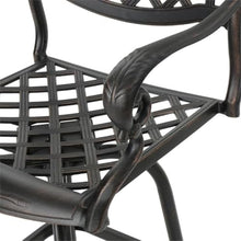 GDFStudio Outdoor Aluminum Bar Set with Shiny Copper Finish