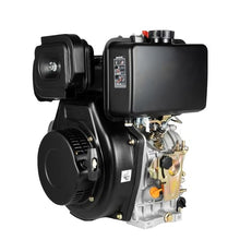 siohdagu 10HP 4 Stroke Diesel Engine, 418CC 6300W Single Cylinder Air-Cooled Diesel Motor, 186FA Vertical Horizontal Engine Diesel Tiller Motor, Diesel Engine Machinery for Farmland Operation