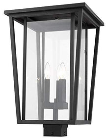 Z-Lite 571PHXLS-BK 3 Light Outdoor Post Mount Fixture, Black