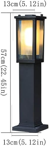 ZREVSB External Waterproof Yard Lamps E27 1-Light Glass Shade Lawn Lights Garden Landscape Outdoor Lighting Fixture,Indoor