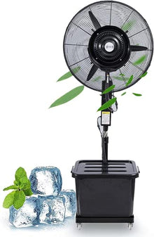 CUTPOIY Portable Outdoor Misting Fan Kit, 90° Oscillating Pedestal Fan for Patio, Cooling Misting System for Backyard, Fan Blade 750mm