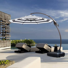 OROTLECT 11 Ft Cantilever Striped Sunbrella Umbrella with Base
