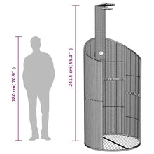 vidaXL Outdoor Shower - Black Poly Rattan, Acacia Wood Base, 39.4"x39.4"x95.1", Swimming Pool Furniture