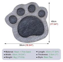 Garden Stepping Stone,Decorative Stone for Garden, Garden Stepping Stone for Outdoors, Bear Paw Modeling Pavers(45 x 50cm (17 3/4" x 19 3/4"))