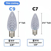 Novelty Lights 250CT C9 LED Faceted Ultra Bright Dimmable Outdoor Christmas Light Replacement Bulbs Decorative LED Christmas Lights, Pure White