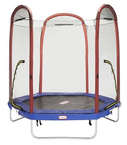 Little Tikes Climb 'n Slide 7ft Trampoline with Slide & Climbing Steps Multicolor