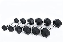 Ader Sporting Goods Rubber Dumbbells Set with Rack