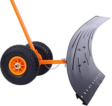 Snow Shovel Snow Shovel with Wheels|Rolling Snow Pusher with Adjustable Height Handle |Snow Removal Tool for Winter Road Garden Snow Pusher
