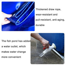 Zfmnoyev PVC Canvas Fish Pond with Steel Frame, Rectangle Pool Above Ground, Large Swimming Pool with Drain, Foldable Water Storage Tank, Easy to Install, for Camping Garden Backyard(1.5x1x0.8m)