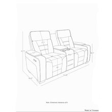 U1895 Grey P2 Console Reclining Loveseat With IS and LED