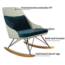 ASDNN Outdoor Garden Recliner Lounge Chair Armchairs Upholstered with Lumbar Pillow Porches Patio Rocking Seat，Green (Color : 95x70x84cm)