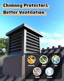 WXPWAMZ Custom Size Chimney Cover for Brick Chimneys - Large Summer Fire Cap to Prevent Birds & Stop Downdraft - Oven Pipe Topper for Outdoor Use