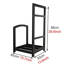 WXPWAMZ Firewood Rack Firewood Racks Winter Fireside Firewood Holder With, Metal Iron Log Holder Storage Set, Firewood Rack For Fireplace, L 15.7" X W 13.8" X H 26.8"