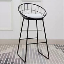 hezhuhe2258 Bar Chair Black with Backrest Iron Bar Stool Home Leisure Restaurant High Chair 2pcs Set