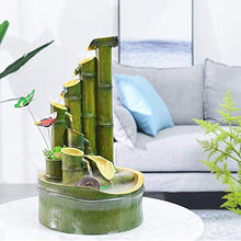 EliteBloom Bamboo Fountain Garden Bamboo Feng Shui Water Fountain Outdoorese Garden Feature Spout and Pump Sculptures Statues Home Decoration Arts Crafts for Pond Fish Tank Courtyard (30 * 30 * 49Cm)