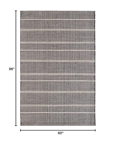 Dash & Albert Samson Indoor/Outdoor Area Rug 5' x 8' Black