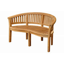 Anderson Teak Curve 3 Seater Bench Extra Thick Wood Teak Natural