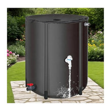 GPDJHRTI Rainwater Barrels, Thickened Fabric, Mesh Filtration, Stable and Structure(Black,750L)