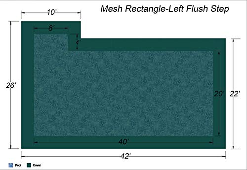 Loop-Loc Rectangle Super Mesh In-Ground Pool Safety Cover Green