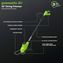 Greenworks 48V (2x24V) Electric Lawn Mower Combo Kit: 20"Steel Deck Push Mower, 12" String Trimmer, 320 CFM Blower, 3 Batteries & 2 Chargers, 3-Year Warranty.