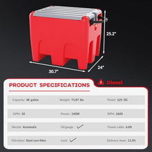 Fuel Caddy 48 Gallon, Portable Gas Caddy Fuel Storage Tank with 4 Wheels Manual Transfer Pump, Gasoline Diesel Fuel Container for Cars, Lawn Mowers, ATV, Boats