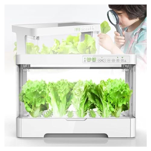 UNbit Indoor Hydroponics System Indoor Garden 30 Pods Intelligent Growing System - 20W LED Grow Light Germination Kits - Automatic Timer + 4L Water Tank wyqdp240305, size