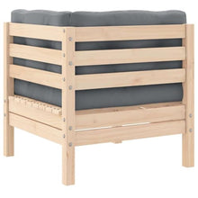 Owoxanthellate 2-Piece Outdoor Loveseat, 25x50x24.6 in, Solid Pine, Weather-Resistant Gray, Convertible Patio Couch for Balcony, Terrace, Camping