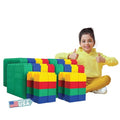 BiggoBlocks Jumbo Building Blocks Set 192 pcs Red, Blue, Green, Yellow