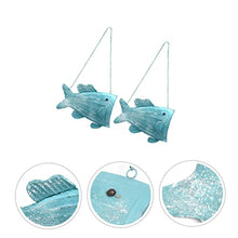 8 pcs Planter Fish Decoration Container Flowerpot Metal Creative Iron Shaped Flower Holder Pendant Wall Suspension Decor Arrangement Basket Art Hanging Wall-Mounted Rack (As Shownx3pcs 30X6CMx3pcs)