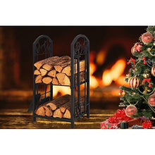 WXPWAMZ Firewood Storage Rack Iron Black Flooring Firewood Rack Tool Rack Fireplace Supporting Wood Firewood Multi-layer Shelf Home