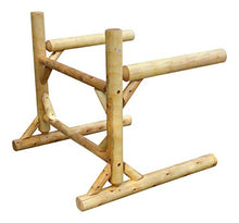 Log Kayak Rack 2-Place 1-Sided Heavy Kayak/Canoe Rack Natural