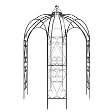 GENUINQ Large 9 FT High Baroque Metal Iron Gazebo Arbor Frame Plant Trellis