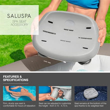 Bestway SaluSpa Santorini HydroJet Inflatable Hot Tub 180 Jets 6-Pack Non Slip Seats