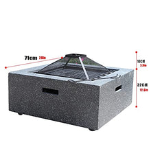 Outdoor Fire Pit Large BBQ Leisure Table On The Garden Terrace, Outdoor Cooking Fire Pit, Wood Burning Fire Bowl, Multifunctional Heating Fireplace