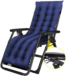 GTFDXJ Zero Gravity Lounge Chair, Oversized Patio Foldable Adjustable Recliner for Outdoor Yard Porch,Camping,Patio,Lawn Support 330 lbs Padded Patio Lounge Chair，Navy Blue-1