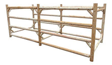 Log Kayak Rack 24-Kayak or Multiple Canoe and Kayak Storage Rack Natural