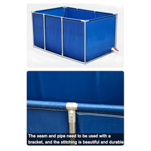 Zfmnoyev PVC Canvas Fish Pond with Steel Frame, Rectangle Pool Above Ground, Large Swimming Pool with Drain, Foldable Water Storage Tank, Easy to Install, for Camping Garden Backyard(1.5x1x0.5m)